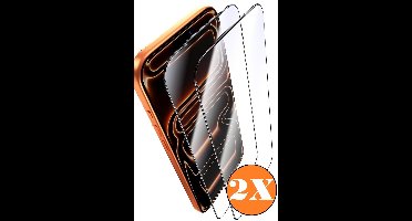 Screenprotector Geschikt voor iPhone 17 Pro Screenprotector Volledige Beschermglas - Glas Gehard Tempered Glass Full Cover - 2 PACK