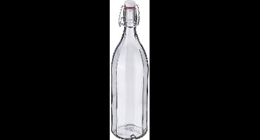 Westmark beugelfles/beugelfles, veelhoekig, vulvolume 1 l, glas/kunststof/staal, 66192270