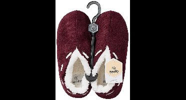 Apollo Spaanse sloffen/pantoffels - meisjes - maat 37/38 - bordeaux rood - polyester - zachte voering