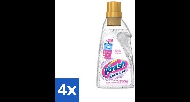 4 x Vanish Oxi Action - Vlekkenverwijderaar Gel - Witte Was - 1.5 L - Vlekkenverwijderaar - Witwas - Wasverzachter - Wasmiddel - Vlekken