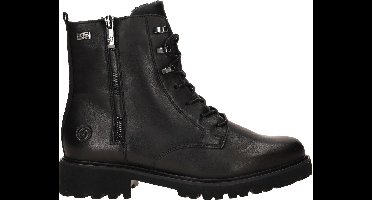 Remonte Zwarte Leren Veterboots Dames - Zwart - 41
