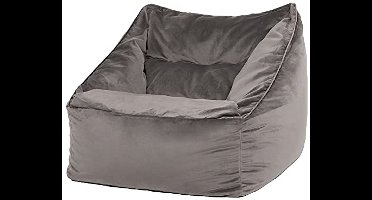 icon Natalia Bean Bag Armchair, Dark Grey, Velvet Fabric, Bean Bag Adult with Filling Included, Bean Bag, Bedroom, Living Room, Living Room Furniture