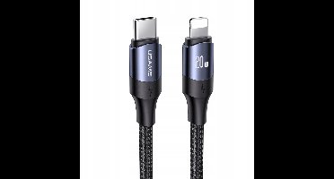 P4Y Lightning naar USB-C Kabel 1,2m Zwart - Snel Laden & Duurzaam