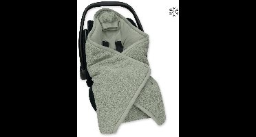 BEMINI Voetenzak - Biside 0-12m - Pady teddy + jersey - Kaki