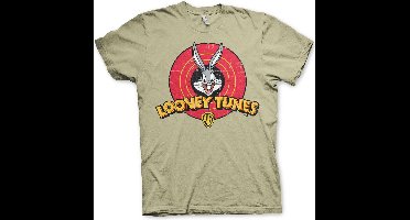 Looney Tunes Distressed Logo T-Shirt Khaki-XL