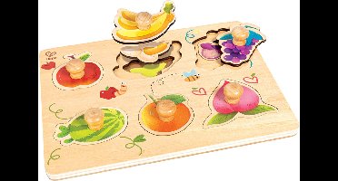 Knoppuzzel fruit met lagen - Hape - vanaf 24 maanden