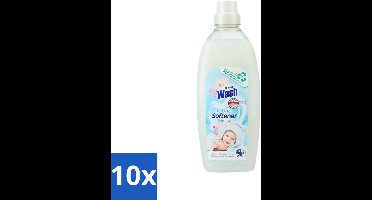 10 x At Home - Wash - Wasverzachter - Sensitive - 20 Wasbeurten - Wasverzachter - Wasverzachter Sensitive - Wasverzachter Voor Kleding - Wasverzachter Voor Alle Stoffen - Wasverzachter Voor Katoen