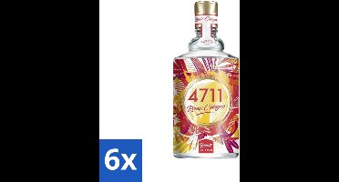 6 x 4711 - Remix Cologne - Eau De Cologne Spray - Grapefruit - Unisex - 100 ml - 4711 Remix Cologne Grapefruit - Grapefruit Geur - Uniseks Parfum - Eau De Cologne - Citrus Geur