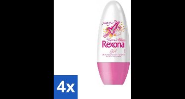4 x Rexona - Tropical - Deo Roller - Fris & Fruitig - 50 ml - Rexona Tropical Deo Roller - Frisheid - Zweetbescherming - Tropische Geur - Deodorant