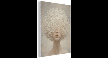 Akoestisch wandpaneel 30x40 cm - Vilt schilderij Dromerig - Beige - Paardenbloemzaadjes - Akoestische panelen - Geluidsdempende wanddecoratie - Geluidsisolatie woonkamer - Muurdecoratie geluidspanelen