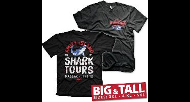 Jaws Amity Island Shark Tours Big & Tall T-Shirt Black-3XL