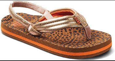 Reef Little Ahiwild Meisjes Slippers - Bruin/Goud - Maat 21