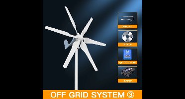 Windturbine – Windgenerator – Windenergie Systeem – Duurzame Energie – 3000W Vermogen – Laag Startpunt - Off-grid Systeem 2 – 24V