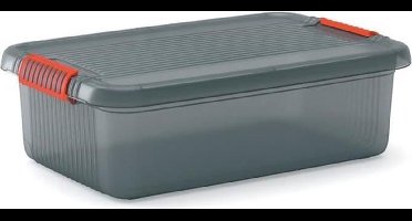 KIS K Latch Opbergbox M - met deksel - 28L - 59x39x18cm - Grijs