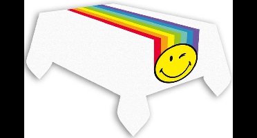 Emoji Wink papieren tafelkleed 40x180 cm