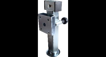 Steunpoot wegklapbaar SF60-D42-met zeskant SW19 en adapter Ø60mm 1300kg verzinkt 240mm 415mm - Steunpoot aanhangwagen - Steunpoten caravan - Verstelbaar - Novio
