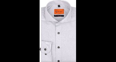Suitable Overhemd Twill Grijs - Maat 43 - Heren - Overhemden Formeel
