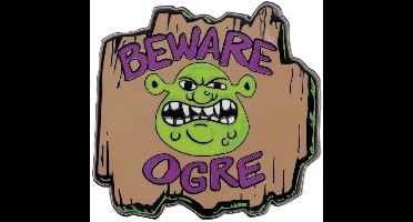 Shrek Pin Badge Beware Ogre Limited Edition