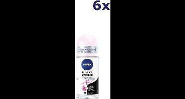 6x Nivea Deoroller 50ml Black&White Invisible Clear
