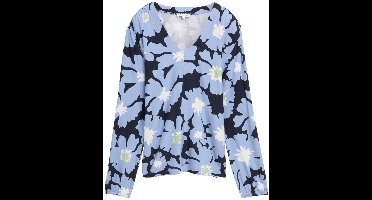 Tom Tailor - Bloes - Maat S - Vrouwen - blauw - Viscose