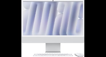 Apple iMac 2024 - M4 8-core CPU, 8 core GPU, 16GB RAM, 256GB SSD, Qwerty NL, Zilver