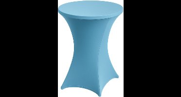 BRASQ Statafelrok Lichtblauw - ∅80-74 x110 cm - Statafelhoes extra Stretch voor Statafel, Bartafel, Partytafel