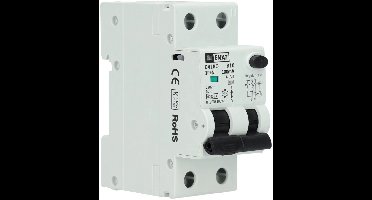 EMAT aardlekautomaat 1-polig+nul 10A B-kar 100mA 2 modules (85006412)