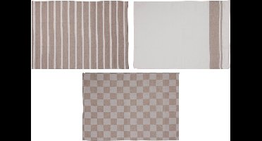 Cosy & Trendy Theedoek Stoff Sand - 3 Stuks 50 x 70 cm - Katoen - Zacht