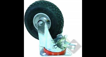 Zwenkwiel met remop lucht - draagvermogen van 140KG - wiel diameter 260mm