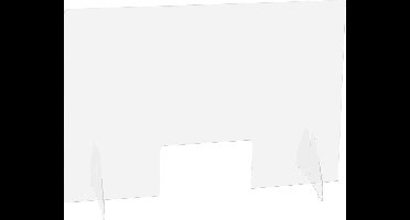 Hygiënescherm Exacompta staand met opening 58x95cm transparant