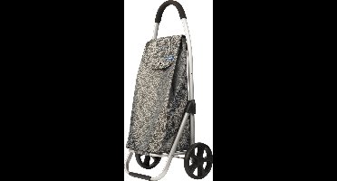 Boodschappentrolley Inklapbaar - Geo Licht Grijs