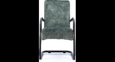 Vergaderstoel Dunton Hunter Velours Zwart Sledeframe