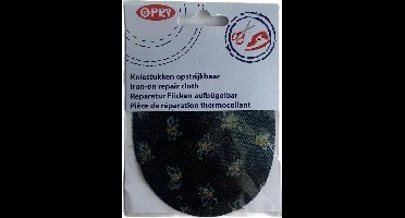 Kniestukken Strijkbaar - Bloemen motief - 125 x 100  mm
