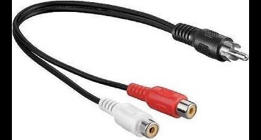 Profile audiosnoer 1 RCA M > 2 RCA V - 0,2 m