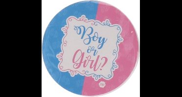 Onderzetters “boy or girl” 8 stuks 10 cm rond - baby shower