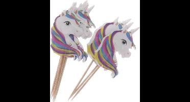 Cocktail prikkers paard 10 stuks - cocktailprikkers paarden - paarden prikker - cupcake prikkers paard - thema paard