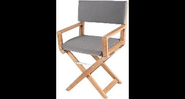 Regisseursstoel Teak The Edge met Forza Zwart kussenset (ongeolied)