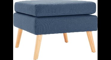 vidaXL - Voetenbank - stof - blauw