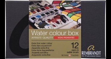 Rembrandt watercolor box 12 - mono pigmented