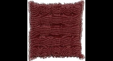 Dutch Decor - BURTO - Stoelkussen 40x40 cm - gewassen katoen - Merlot - rood - Zitkussen