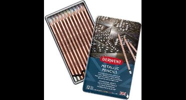 Derwent Metallic potloden in blik 12 stuks