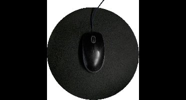 IVOL Muismat rond 26 cm Zwart - Bureau onderlegger