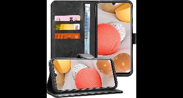 Hoesje geschikt voor Samsung Galaxy A42 - Book Case Kunstleer Pasjeshouder Zwart
