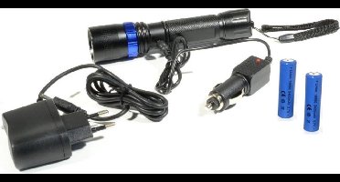 Homeij Fennek LED Zaklamp - Oplaadbaar - Inclusief 2 accu's
