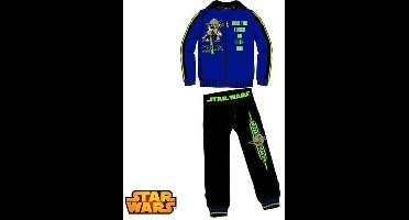 Star Wars joggingpak jongen, blauw,  met Yoda opdruk, maat 104