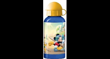 Mickey Mouse Alu fles - Drinkfles - Aluminium drinkfles- 400ml-School- Disney