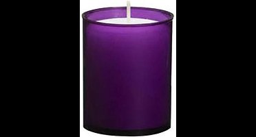 100 stuks Bolsius ReLight kaars in paarse houder 64/50 (24 uur) doos a 100 stuks