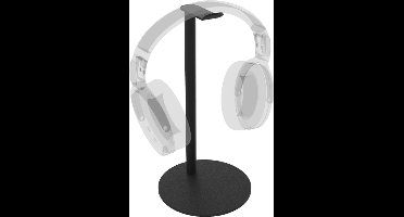 Cavus HSB Sphere Design Standaard voor Hoofdtelefoon - Koptelefoon Houder Trendy Zwart Staal - Rond