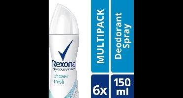 Rexona Deospray Women - Shower Fresh - Voordeelverpakking 6 stuks