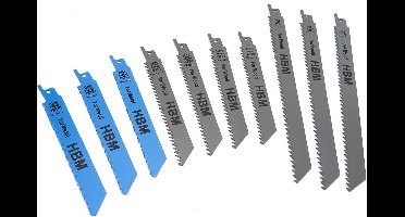 10 Delige Reciprozaagbladen set Voor Hout en Metaal